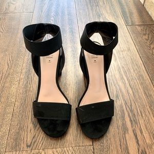 call it spring black heeled sandals